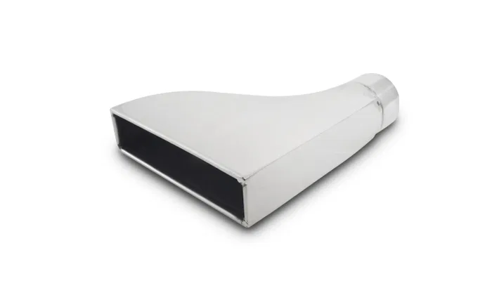 1606 – VIBRANT Exhaust Tail Pipe Tip, 2-1/2 Inch Inlet 7-3/4 Inch x 2 Inch Outlet Stainless Steel Rectangular Straigh...